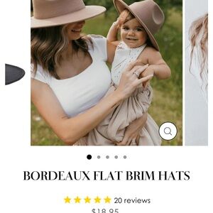 Bordeaux Flat Brim Hat - Tan